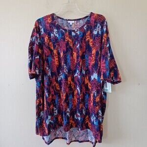 Lularoe Irma 2XL Womens Dolman Tunic‎ Top Colorful Womens Plus Size Casual Nwt